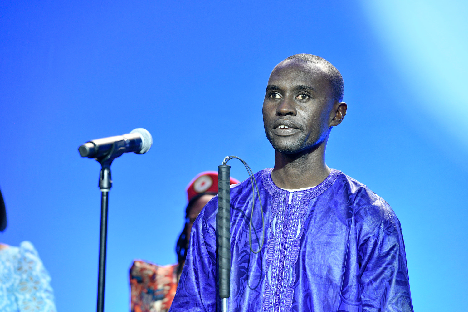 Mandela Washington Fellowship Alumnus Alieu Jaiteh speaking at the 2019 Summit