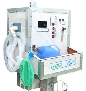 Picture of the Leone Vent, a ventilator that helps patients breathe
