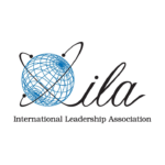 International Leadership Association logo; blue globe with letters ILA in cursive to the right