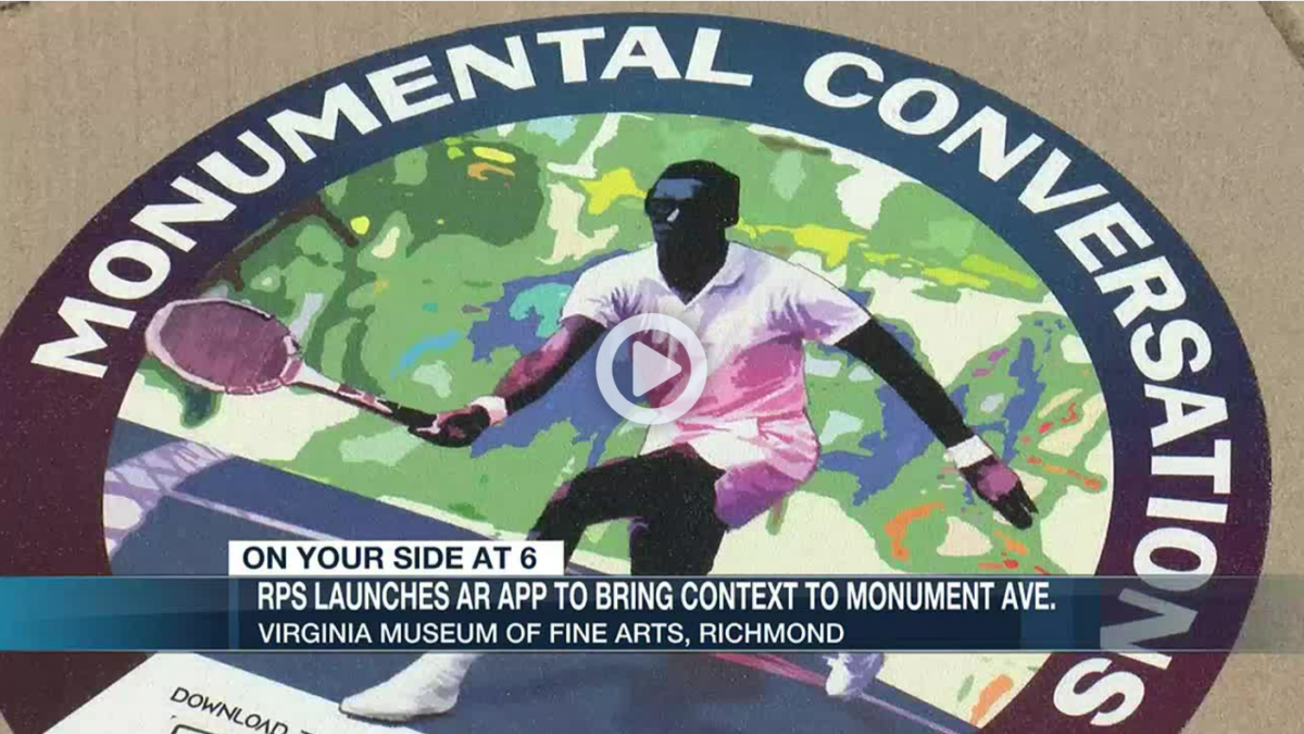 Still of a video from news story; shows African-American man playing tennis